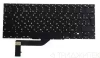 Клавиатура для ноутбука Apple MacBook A1398, черная, большой Enter