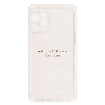 Чехол Clear Case для Apple iPhone 12 Pro Max, прозрачный, силикон