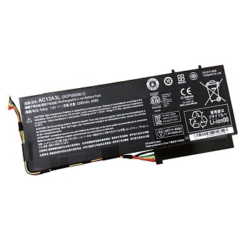 Аккумулятор (батарея) AC13A3L для планшета Acer Aspire P3-131, P3-171, Travelmate X313, 7.6В, 5280мАч (оригинал)