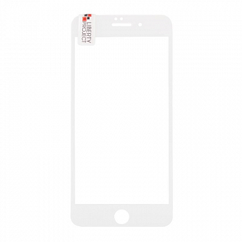 Защитное стекло "LP" для Apple iPhone 8, 7 Plus Tempered Glass 2.5D с рамкой 0.33 мм, 9H, белое (ударопрочное)